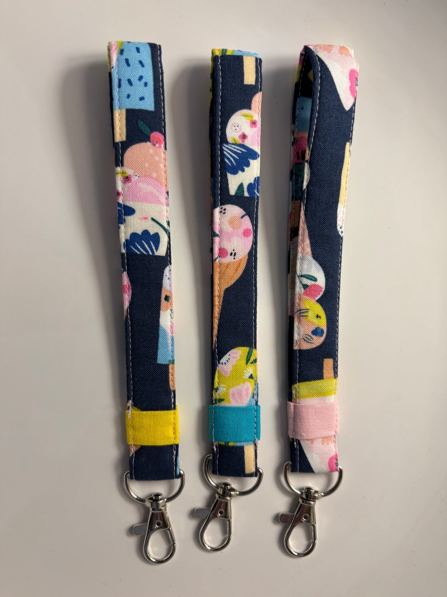 Ice Cream Print Keychain Wristlet