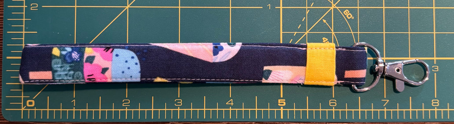 Ice Cream Print Keychain Wristlet