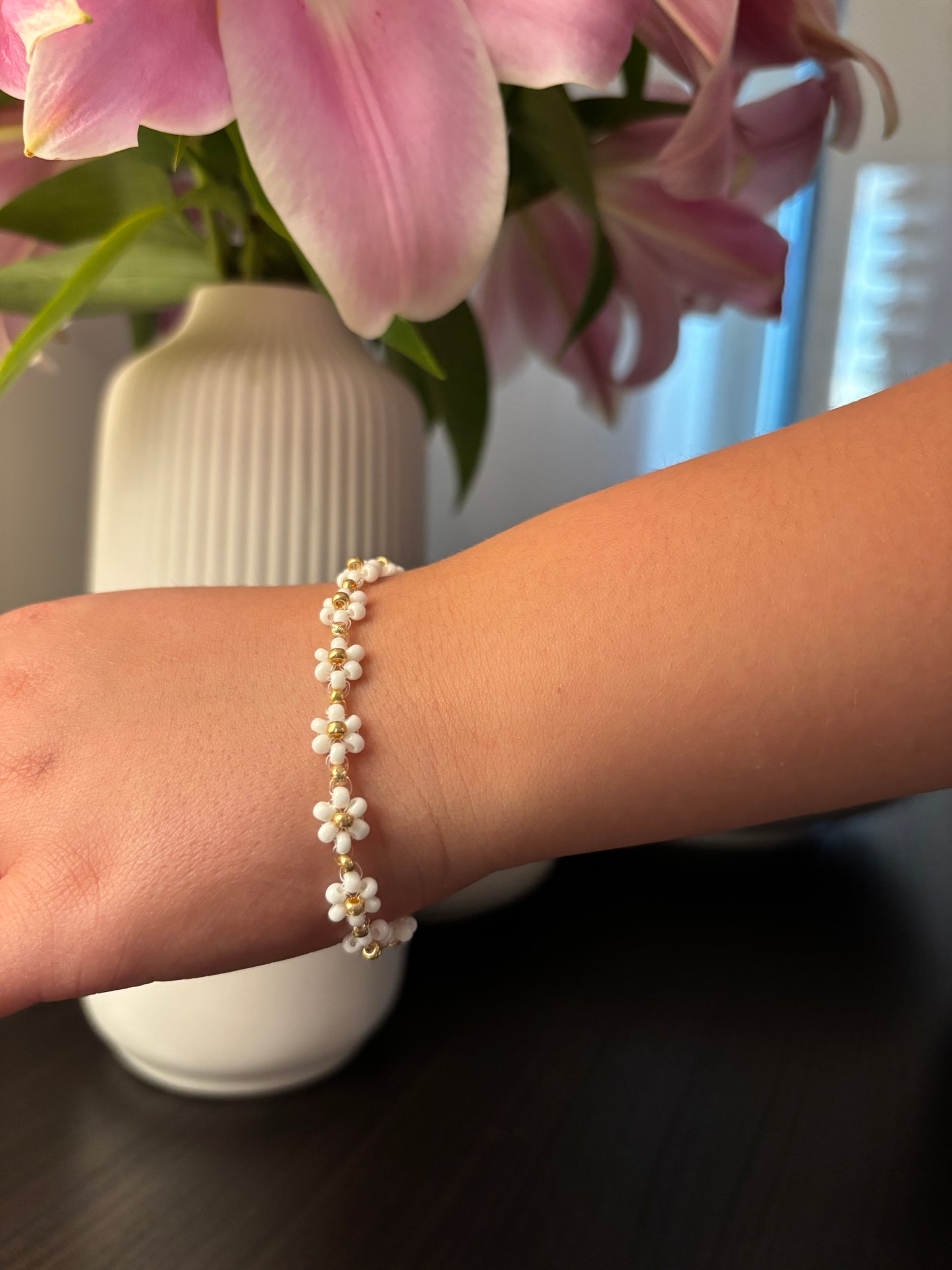Beaded Flower Bracelet