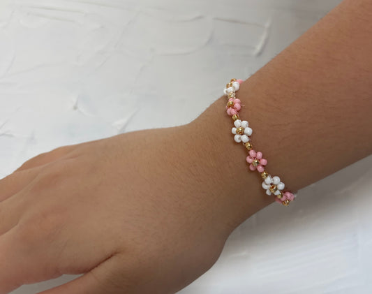 Beaded Flower Bracelet